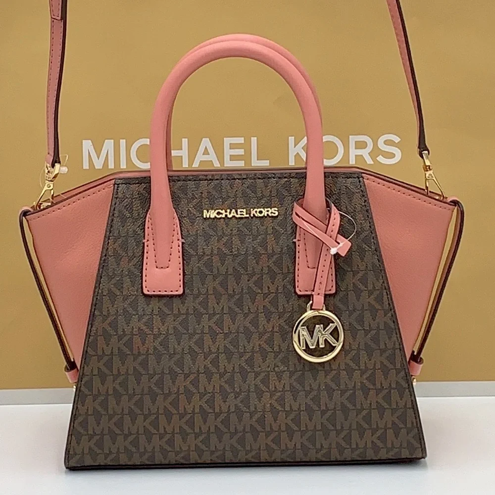 Michael Kors Avril Small Logo Top-Zip Satchel and Small Wallet Coinpouch Set - Picture 7 of 16